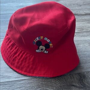 Red & Blue Mickey Mouse Bucket Hat Reversible